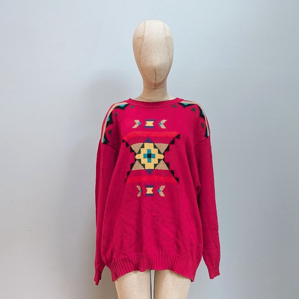 Elisabeth Liz Claiborne Vintage Aztec Sweater
